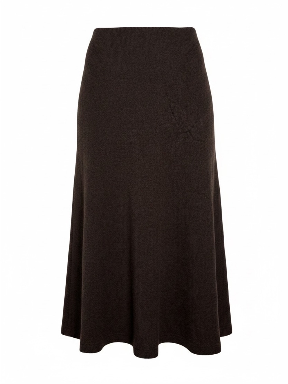 OGL Chocolate Brown Wool Blend Midi Skirt